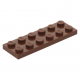 LEGO lapos elem 2x6, vörösesbarna (3795)